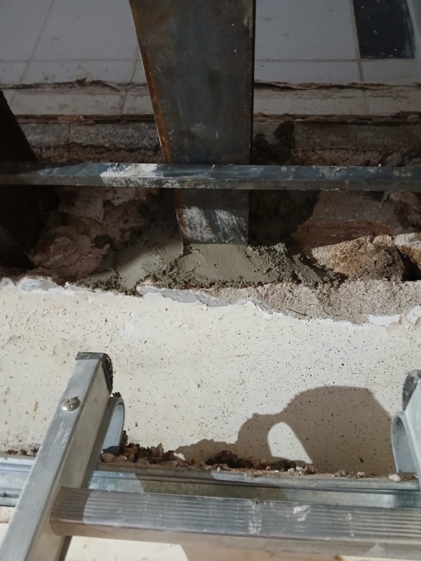 Confortement d'un plancher en voutain en brique détérioré à Marseille