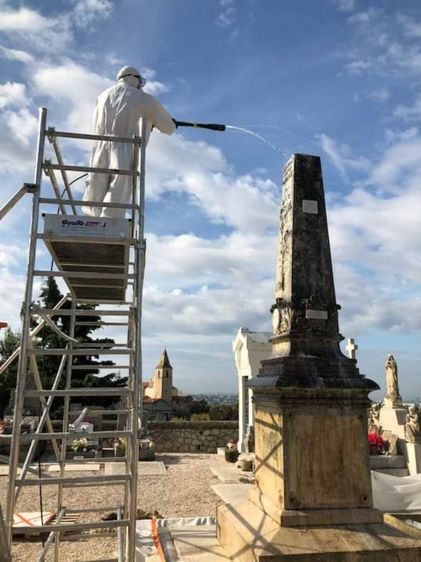société de BTP pour construction de obélisque monument aux morts pour la patrie à Aix en Provence